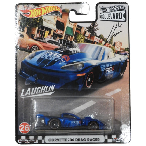 Hot Wheels 1:64 Corvette Z06 Drag Racer Metalflake Blue