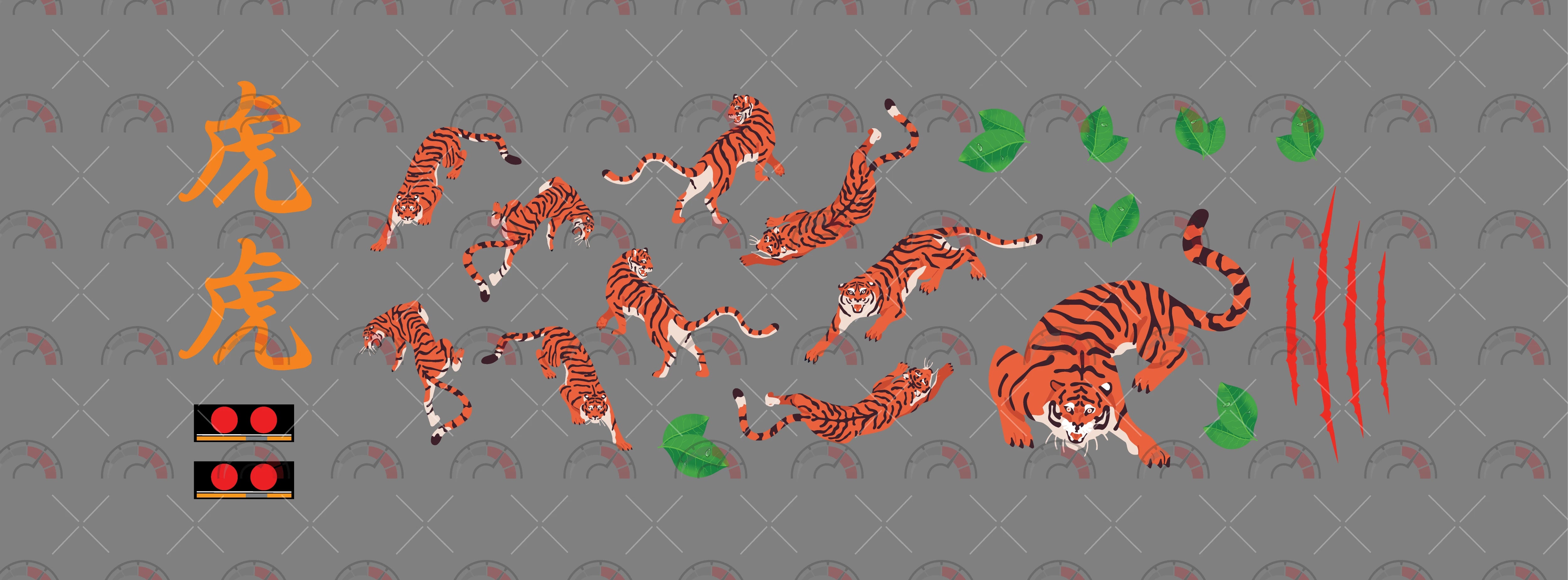 Toy Car Sticker Design - Couching Tiger 01