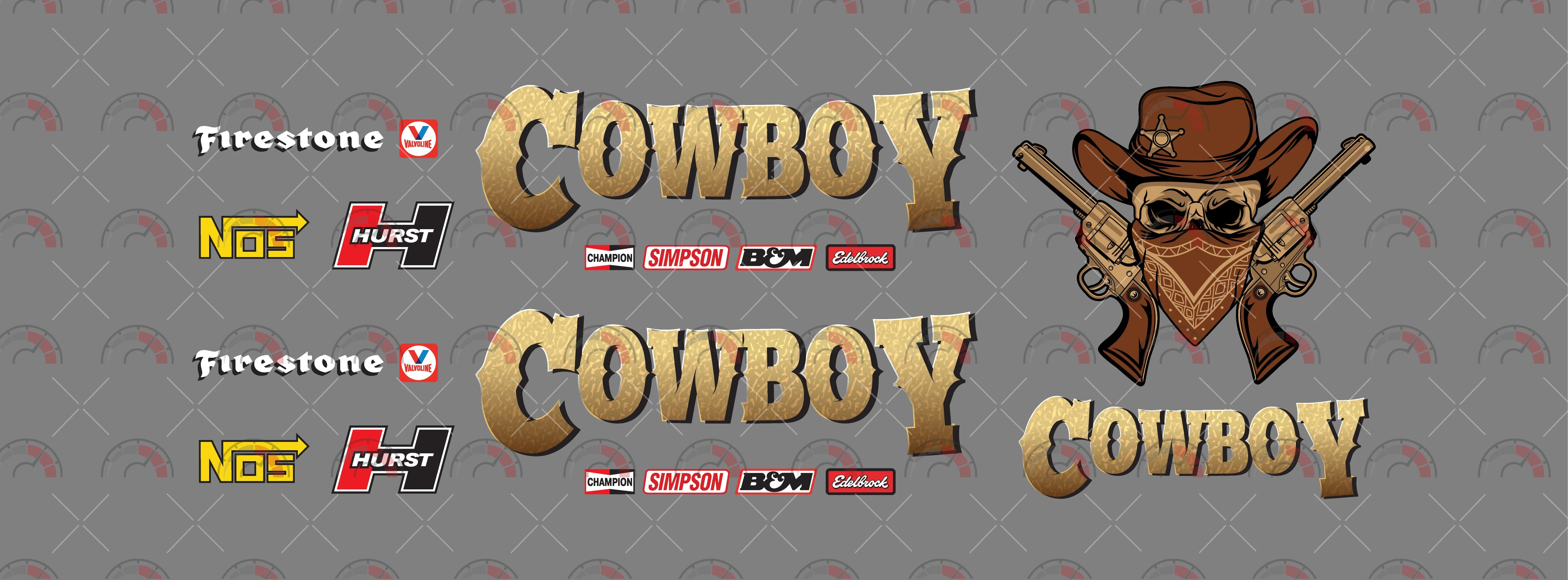 Cow Boy Play Vehicle Decals