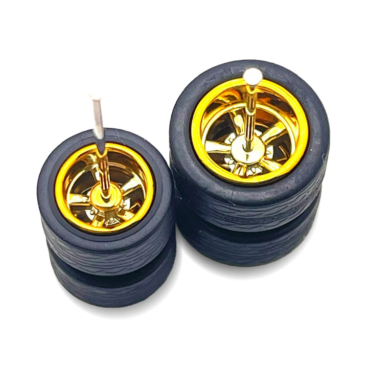 Cragar Electroplated Gold Staggered 11mm / 13mm Muscle / Gasser / Camaro Etc