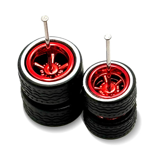 Cragar Red White Line Electroplated 11mm / 13mm Staggered Fit