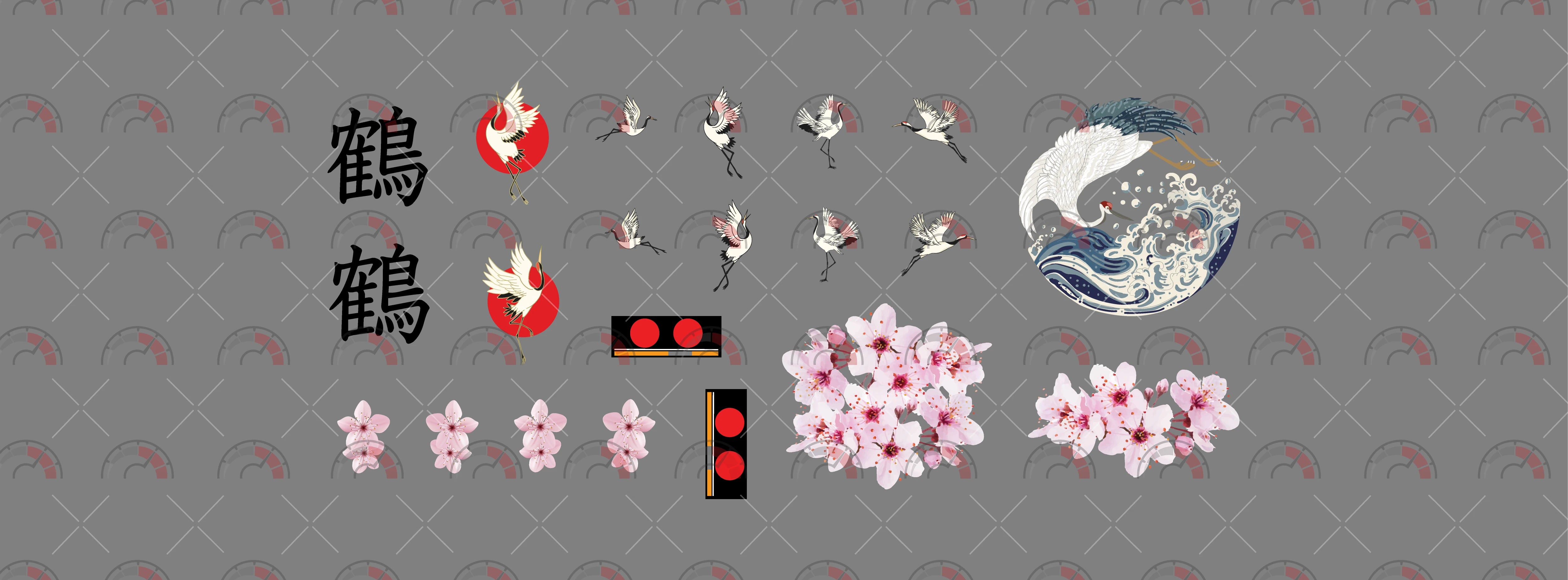 Cranes 01 Custom Car Decals