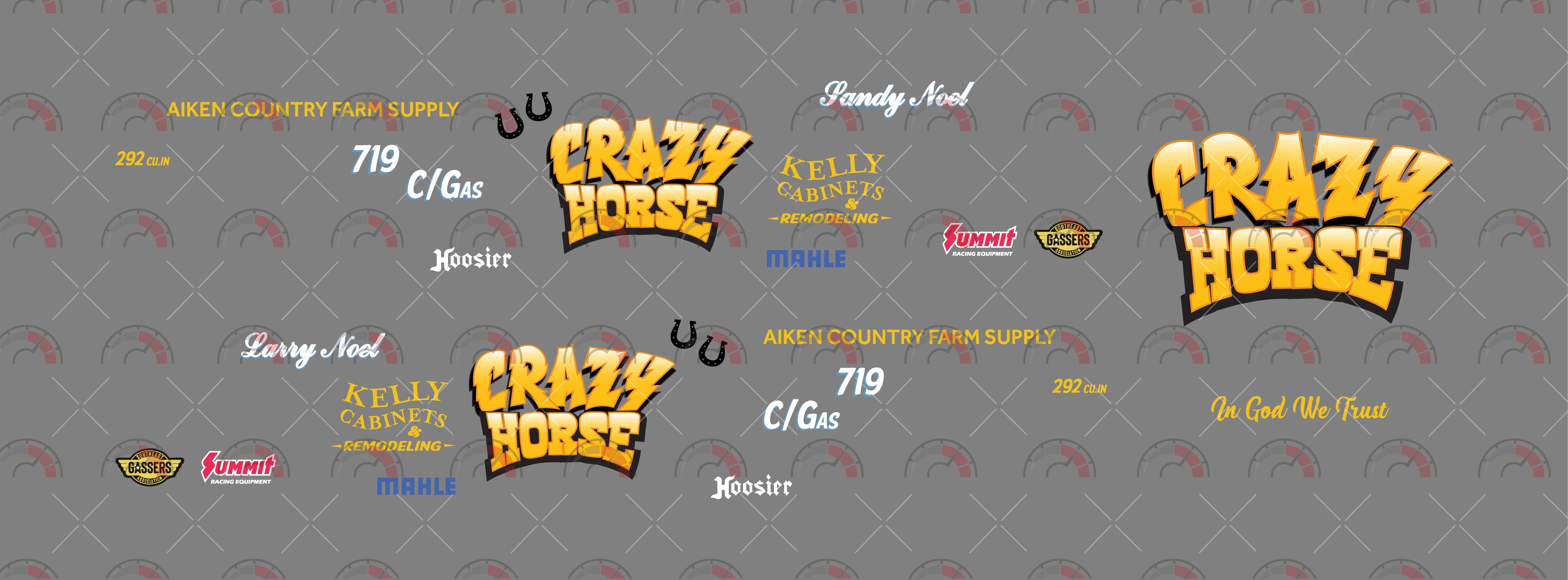 Crazy Horse Toy car Decals