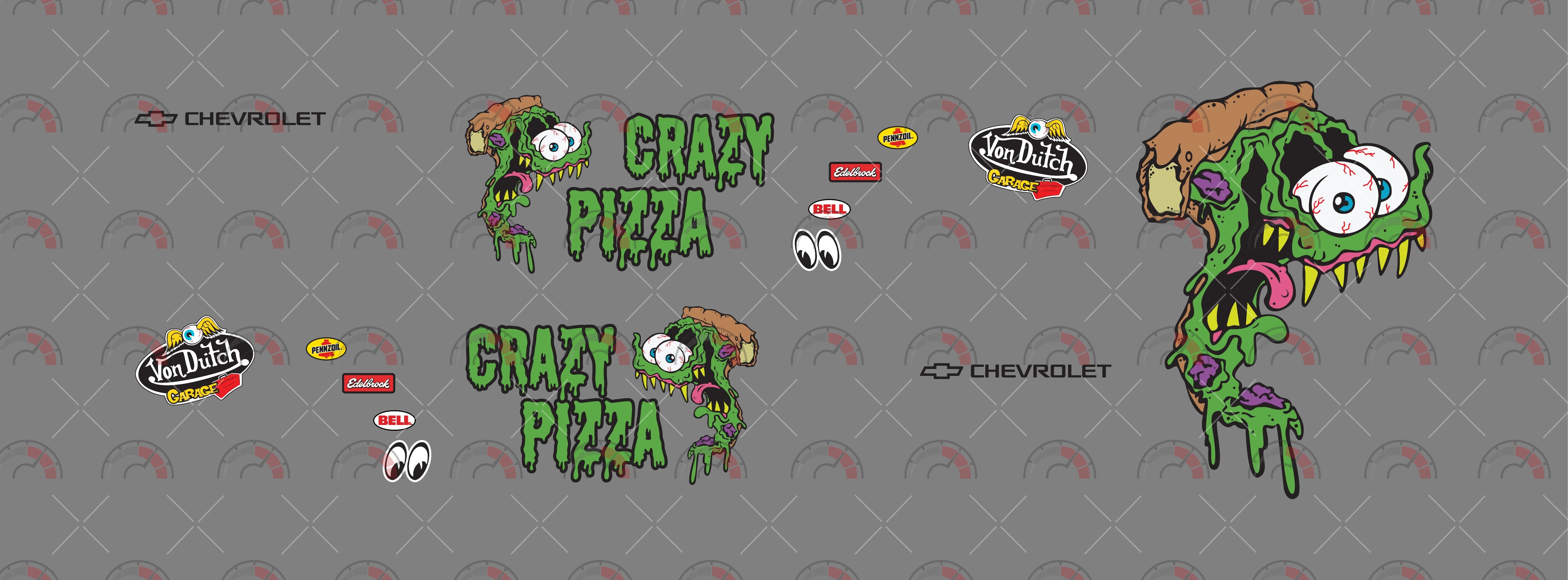 Crazy Pizza 01 Play Vehicle Decals