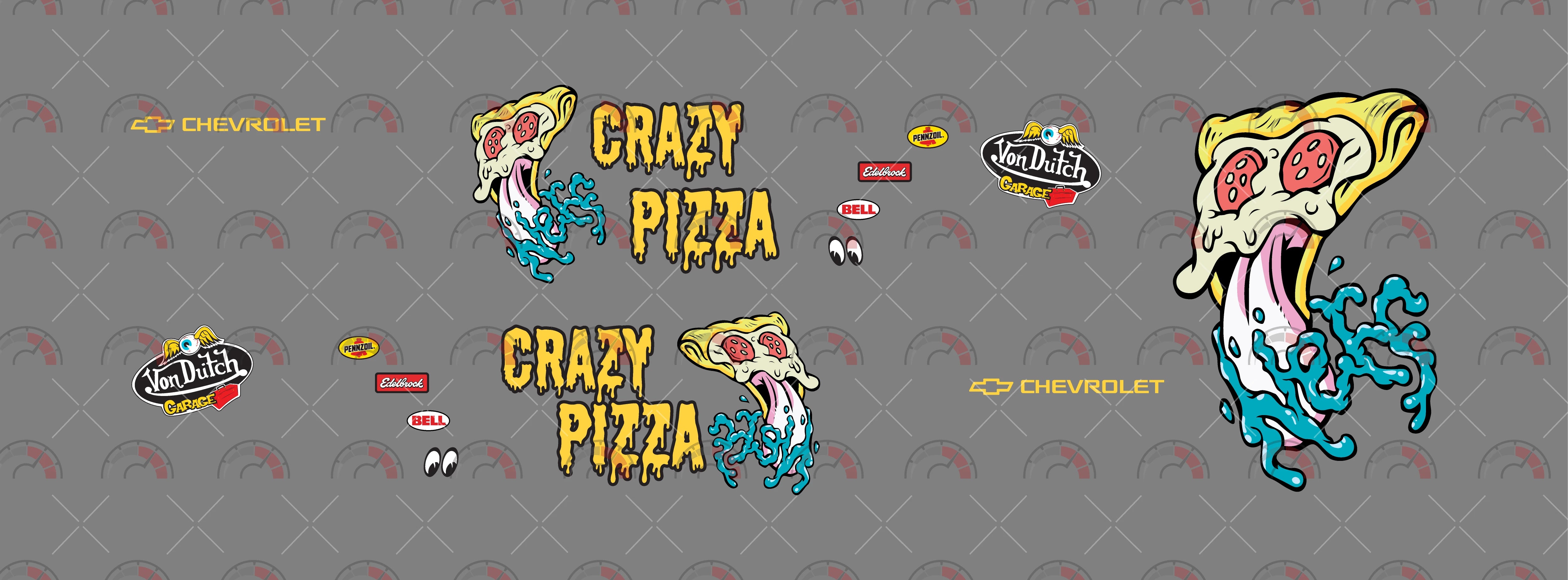 Crazy Pizza 02 Play Vehicle Decals