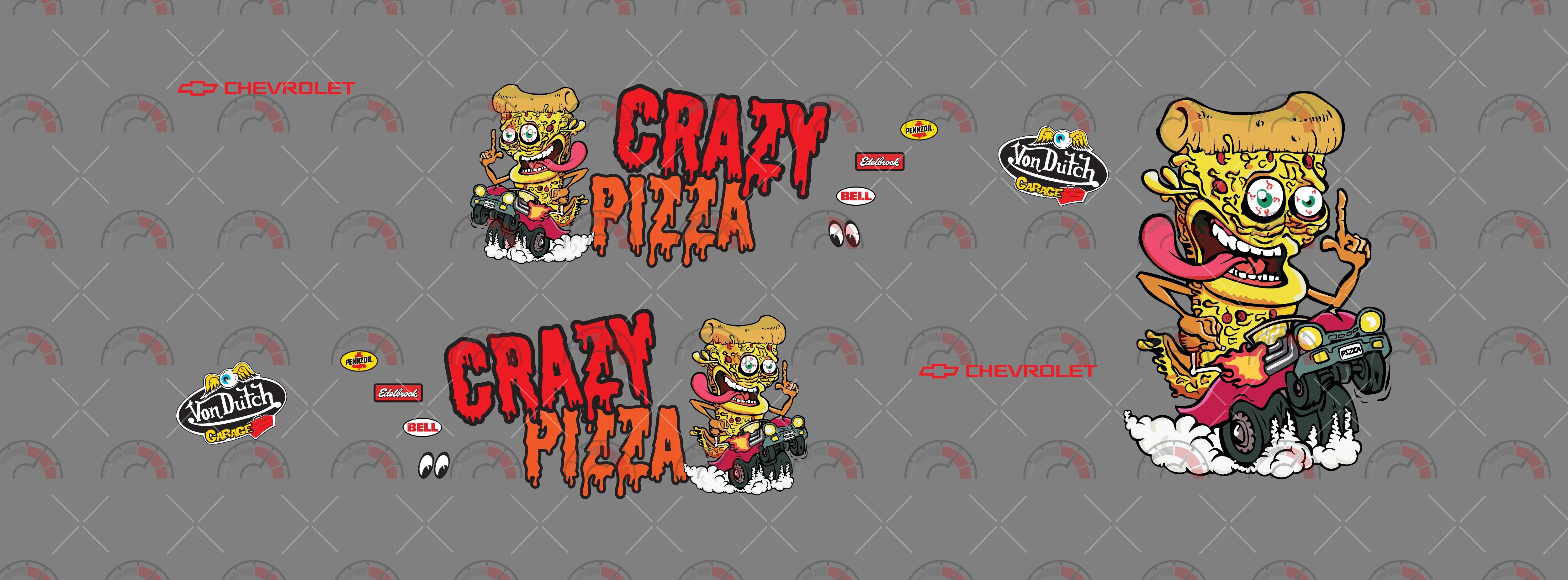 Crazy Pizza 04 Toy Vehicle Decals