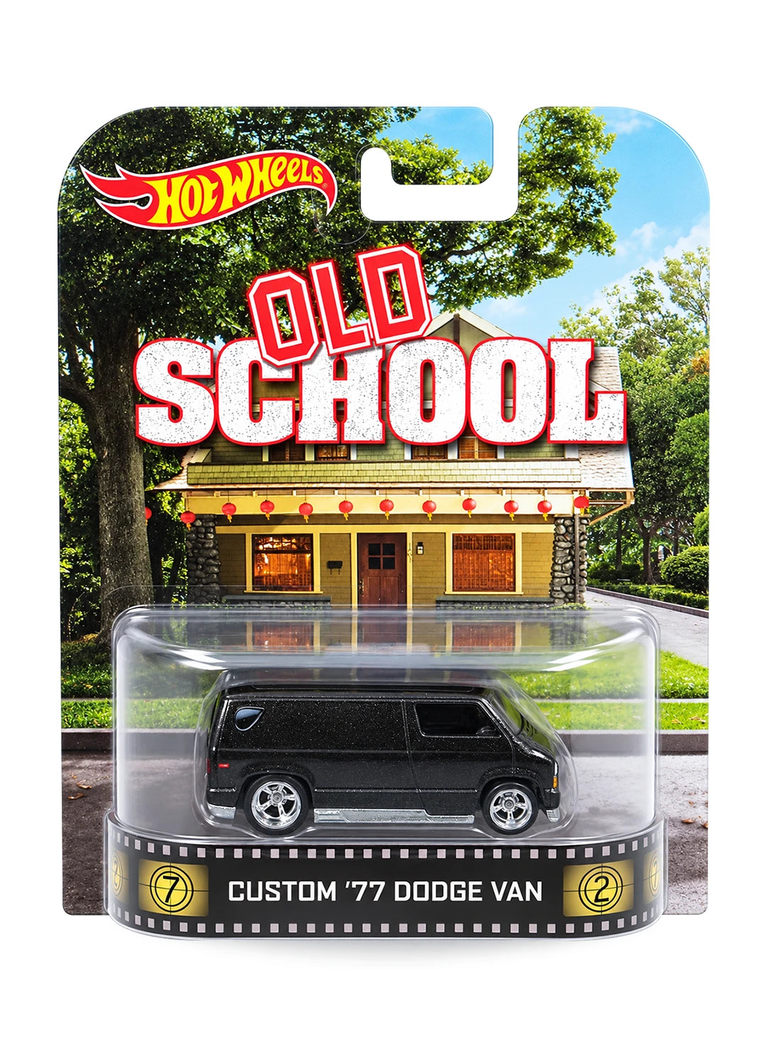 Hot Wheels Entertainment 2014 Mix 2 Dodge Custom '77 Dodge Van 1:64 – Metalflake Black