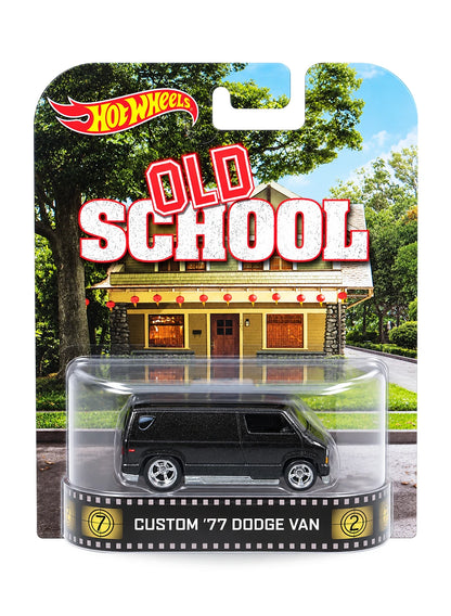 Hot Wheels Entertainment 2014 Mix 2 Dodge Custom '77 Dodge Van 1:64 – Metalflake Black
