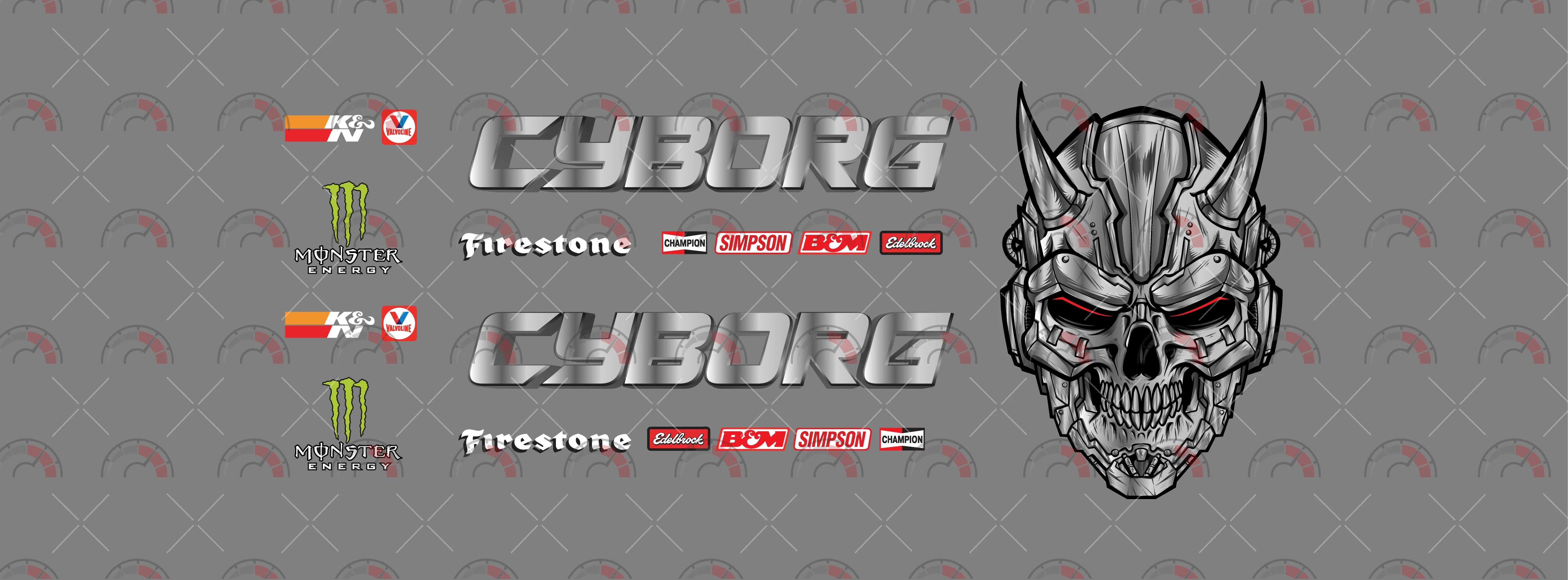 Cyborg Toy Vehicle Decals