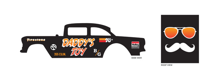 "Daddy's Toy" Toy car Decals