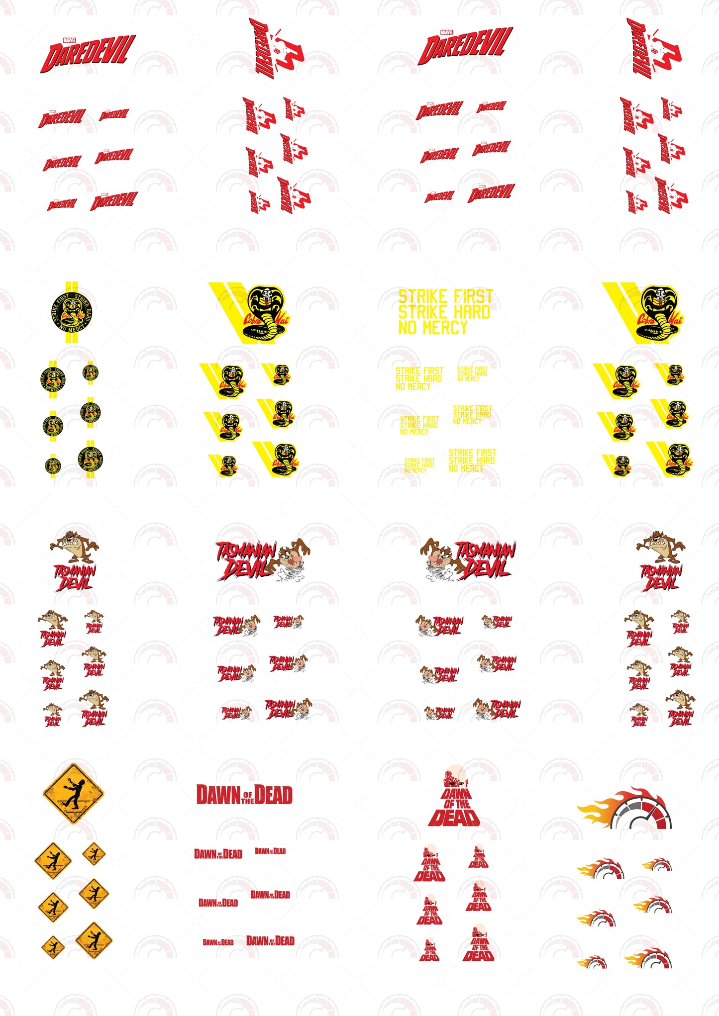 Daredevil Toy Car Sticker Design