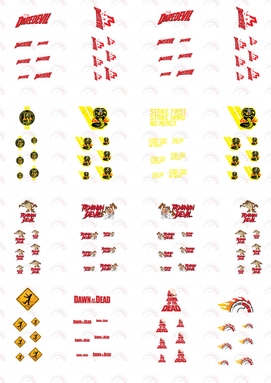 Daredevil Toy Car Sticker Design