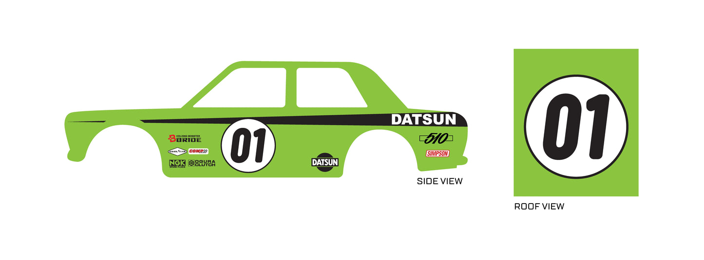 Datsun Toy car Decals