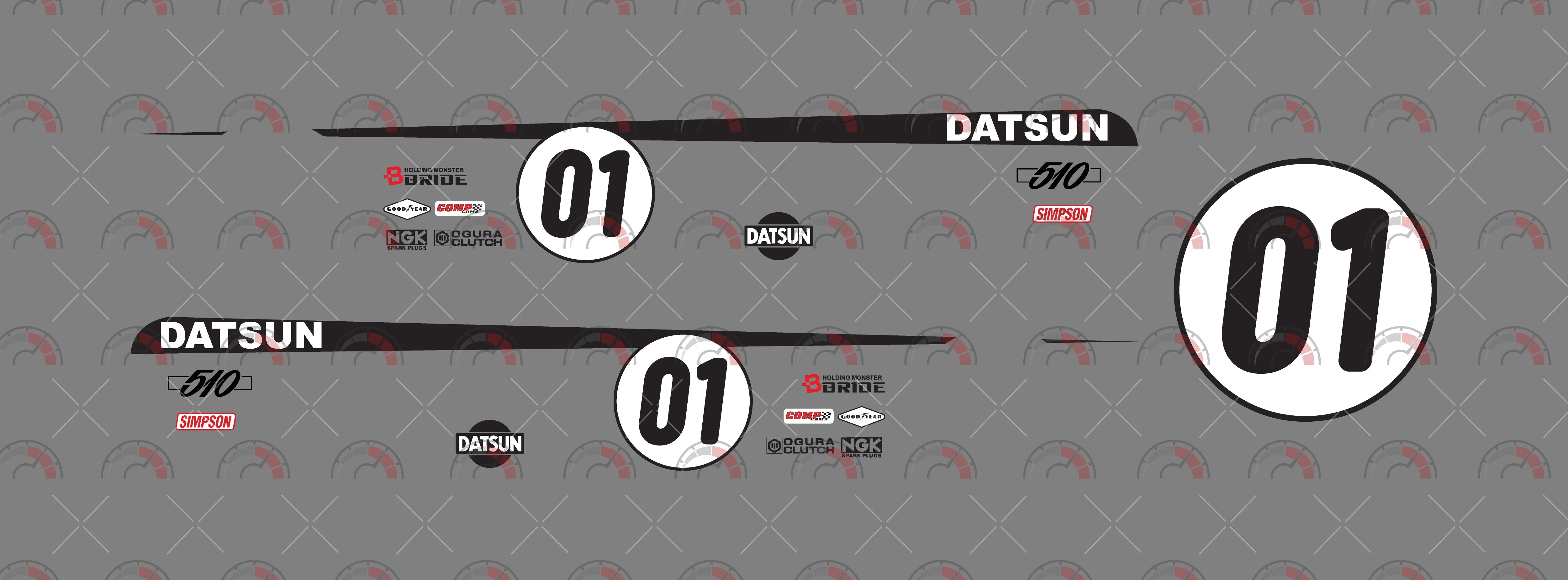 Datsun Toy car Decals