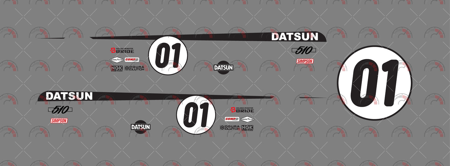 Datsun Toy car Decals
