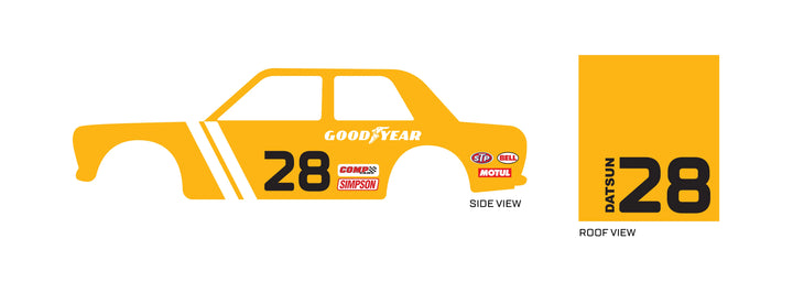 Datsun 28 Toy car Decals