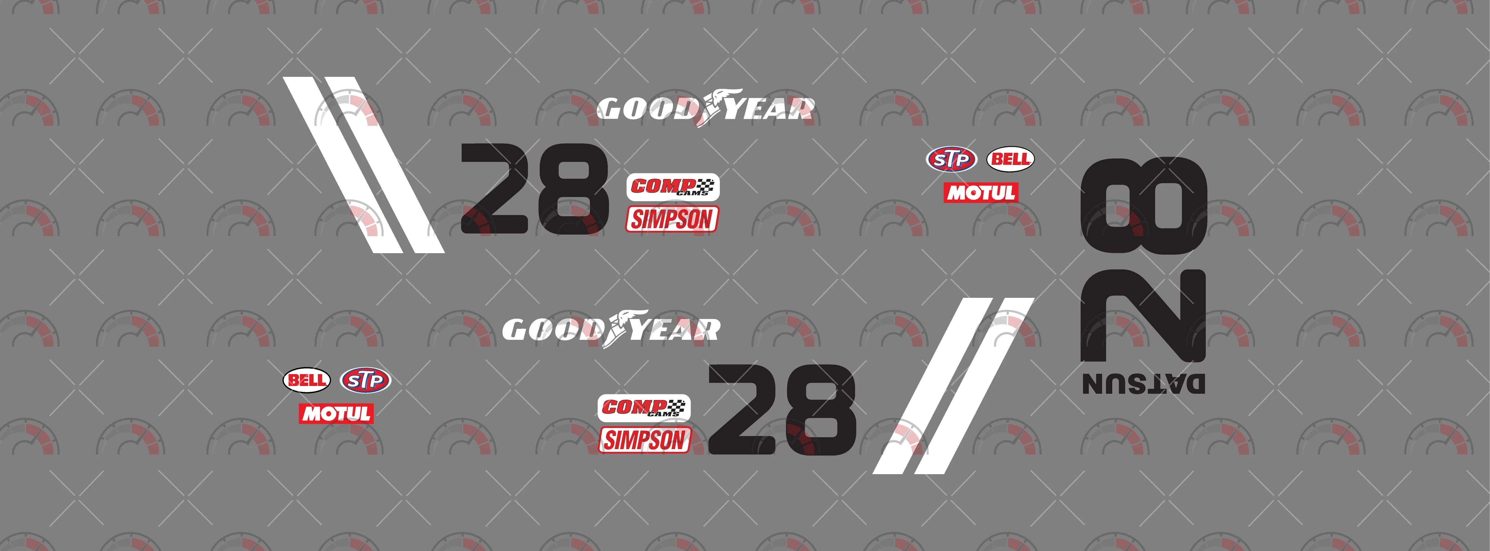 Datsun 28 Toy car Decals