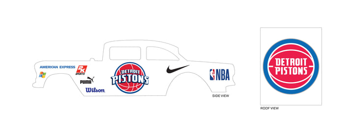 Detroit Pistons Custom Car Decals