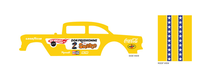 Don Prudhomme The Snake Toy Vehicle Decals