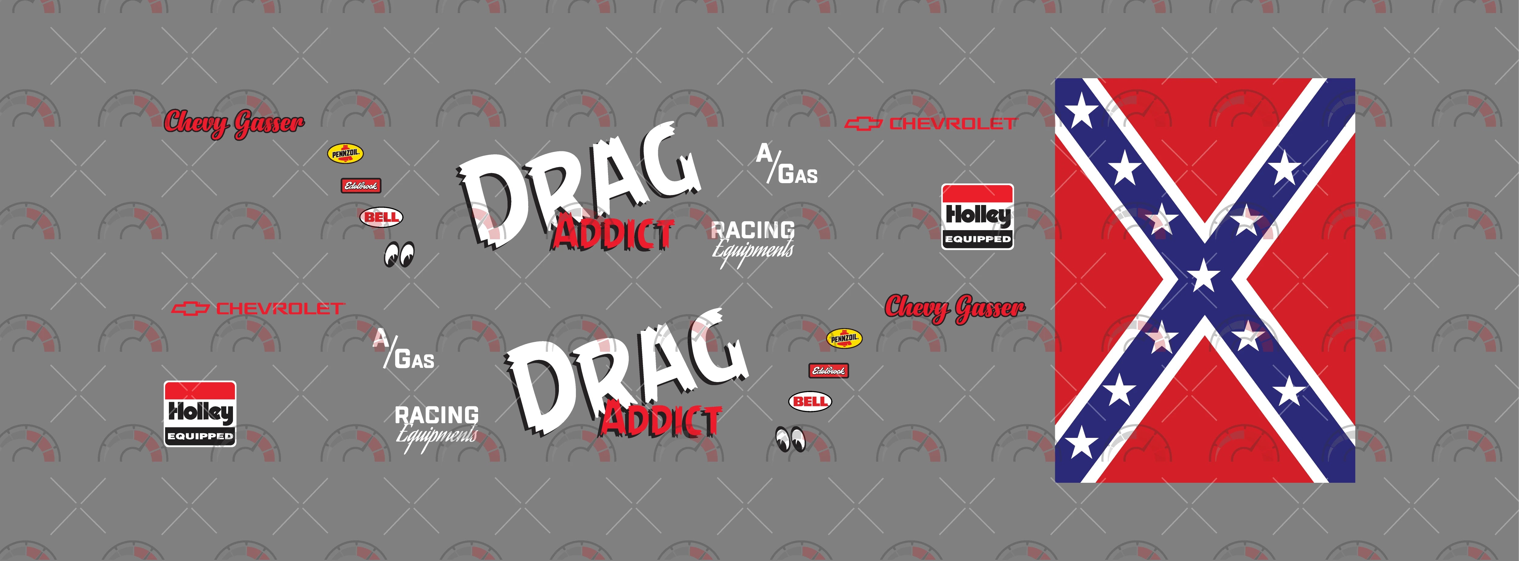 Drag Addict model Car Decals