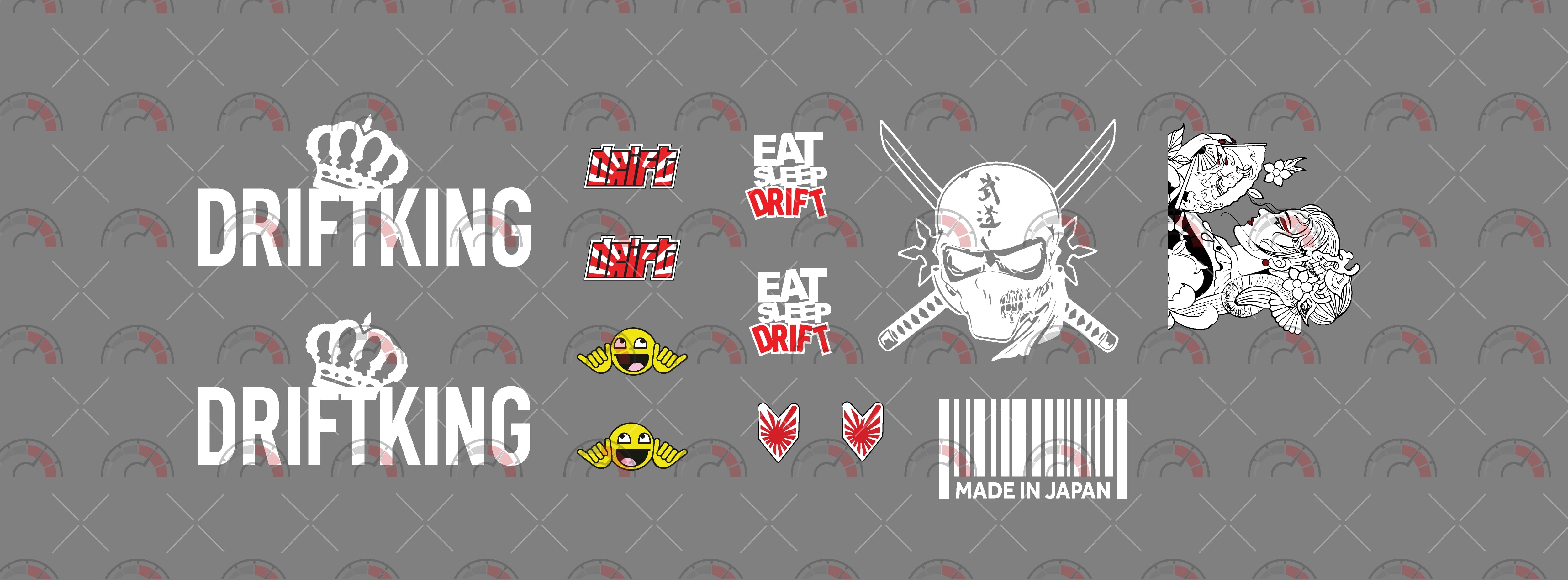 Drift King model Car Decals