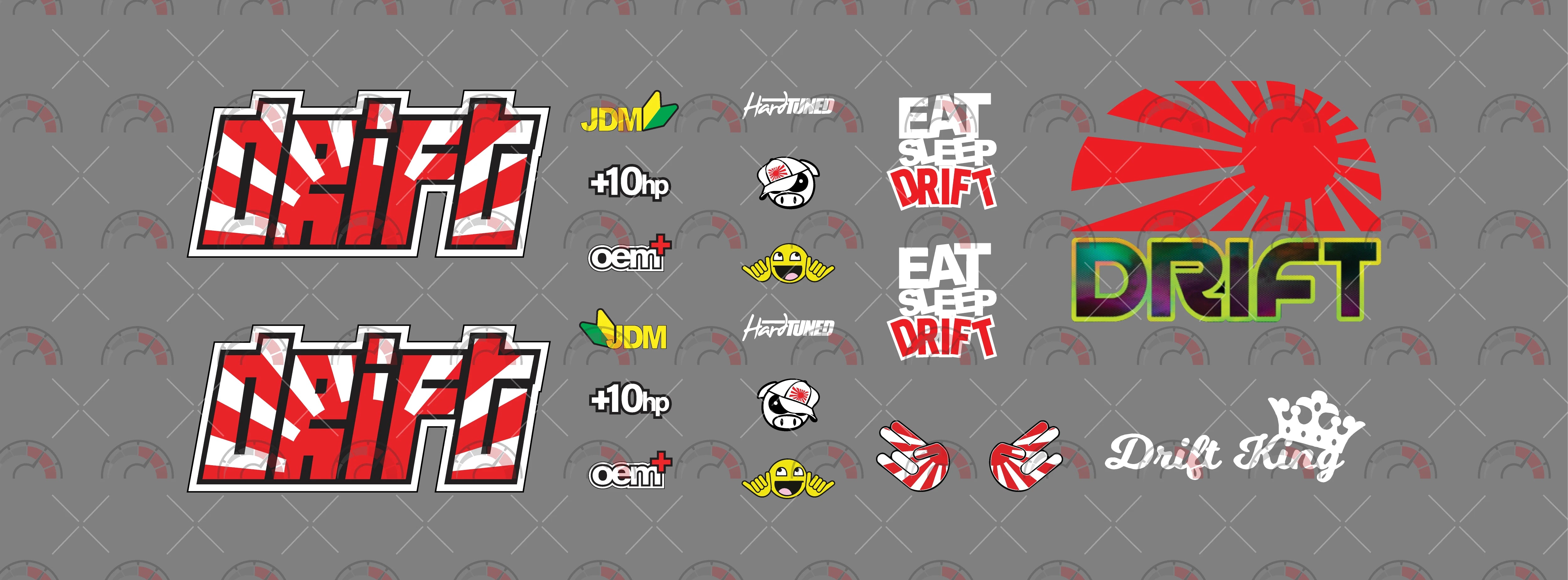 Drift King 01 Toy car Decals