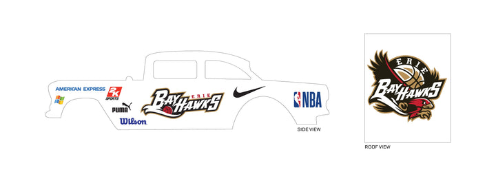 Erie Bay Hawks Custom Car Decals