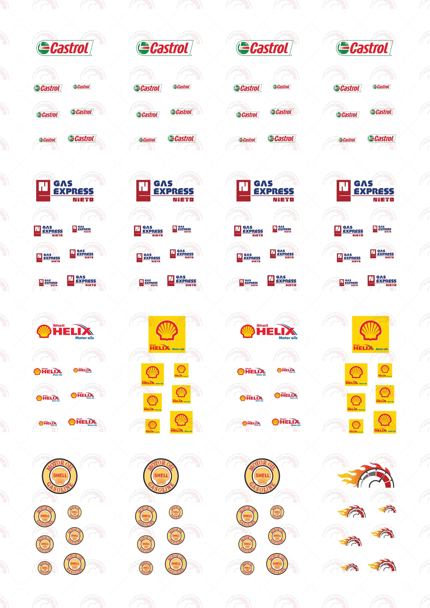Castrol Custom Car Decals