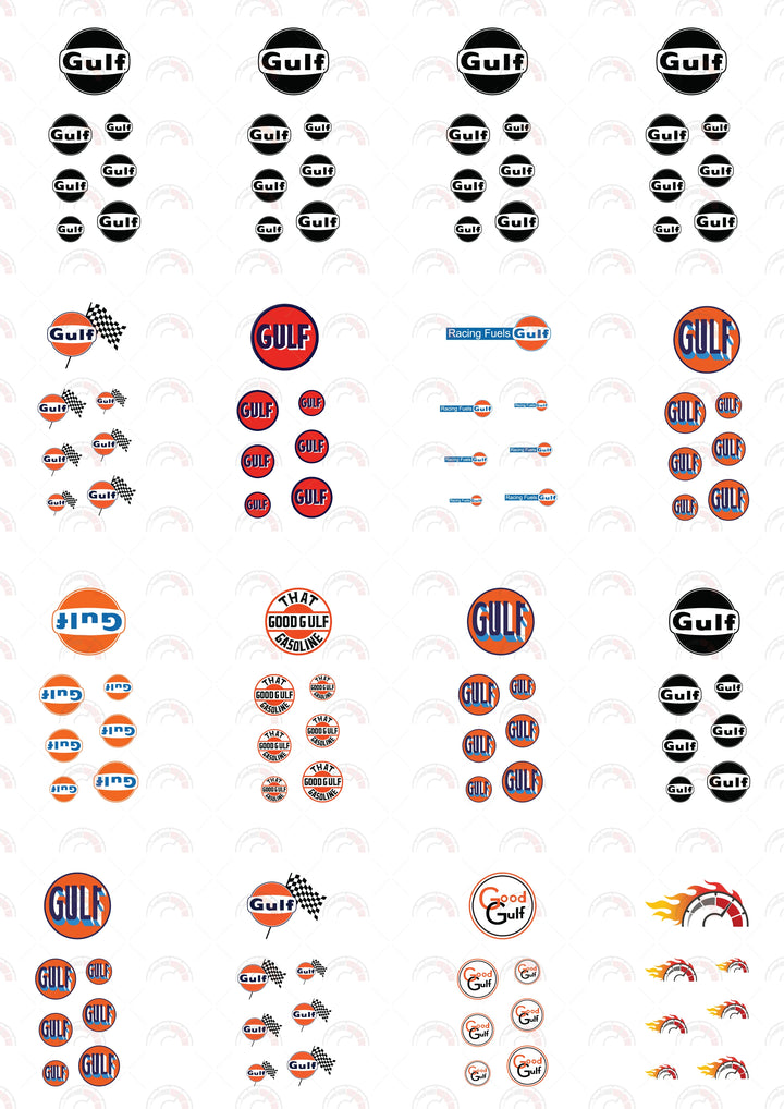 Gulf Black Custom Car Decals
