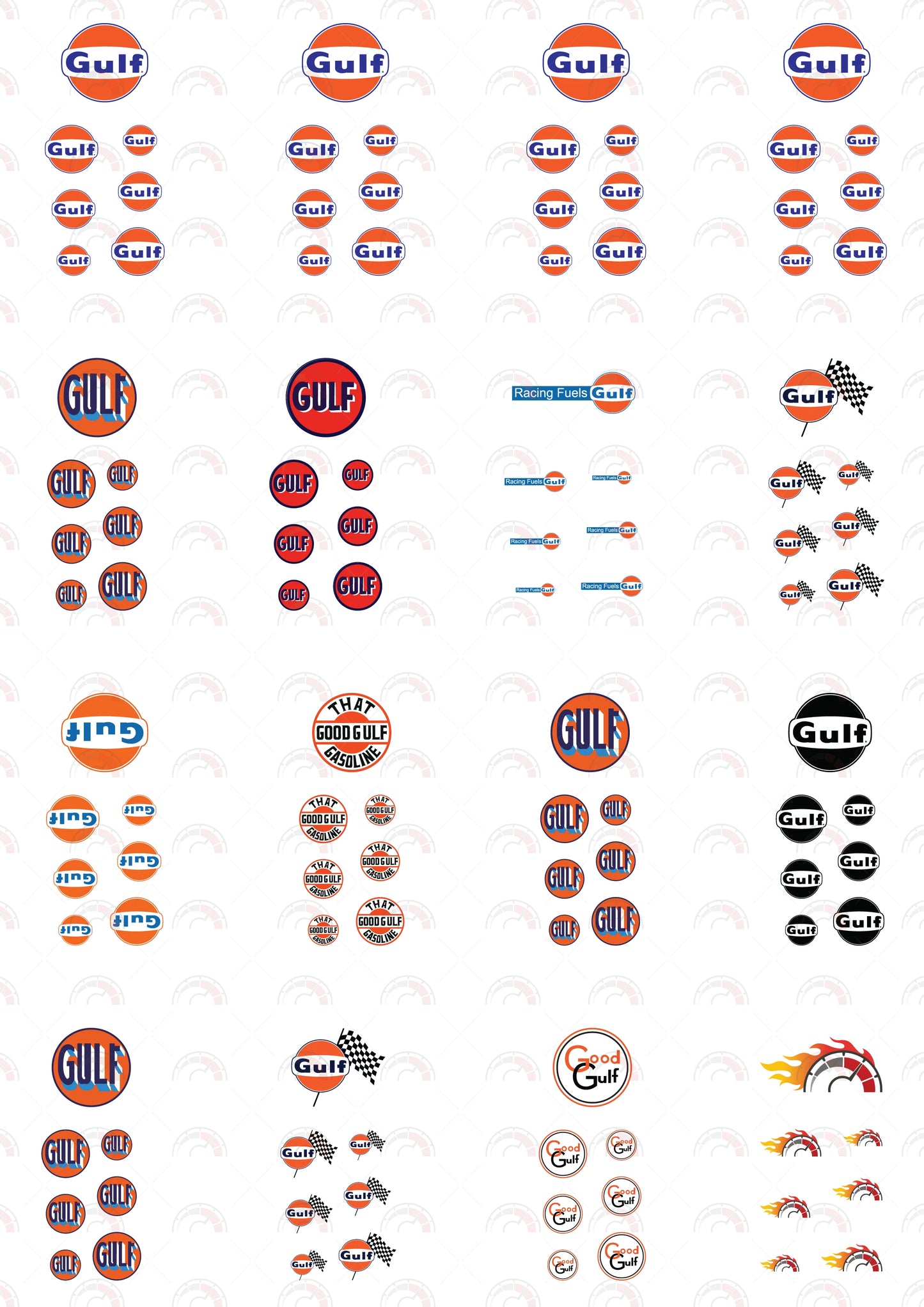 Gulf Stripes Toy Car Sticker Design