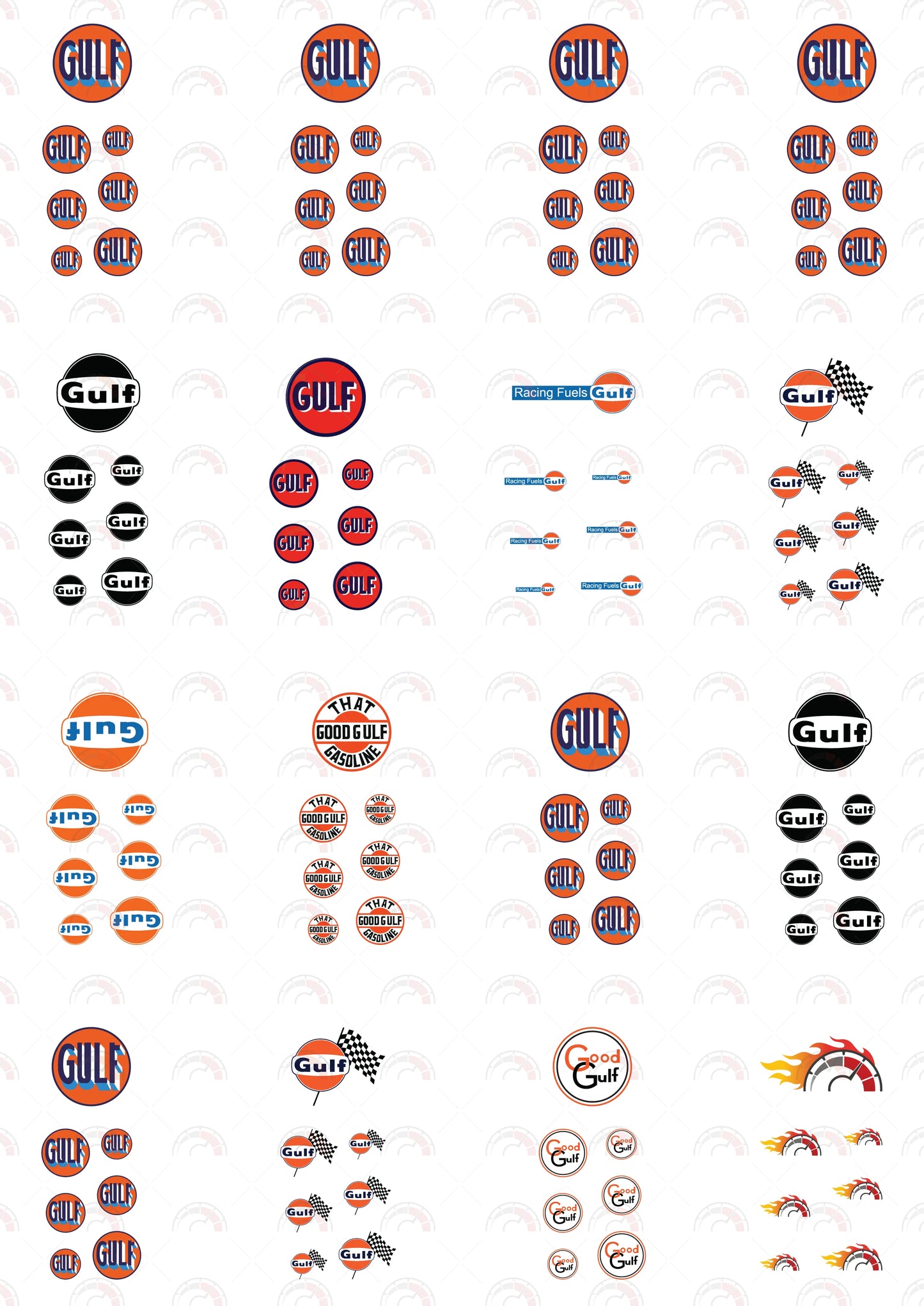 Gulf Orange Custom Car Decals
