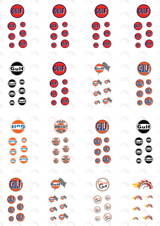 Gulf Red Custom Car Decals