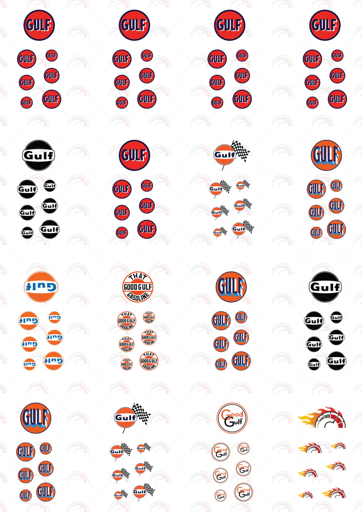 Gulf Red Custom Car Decals