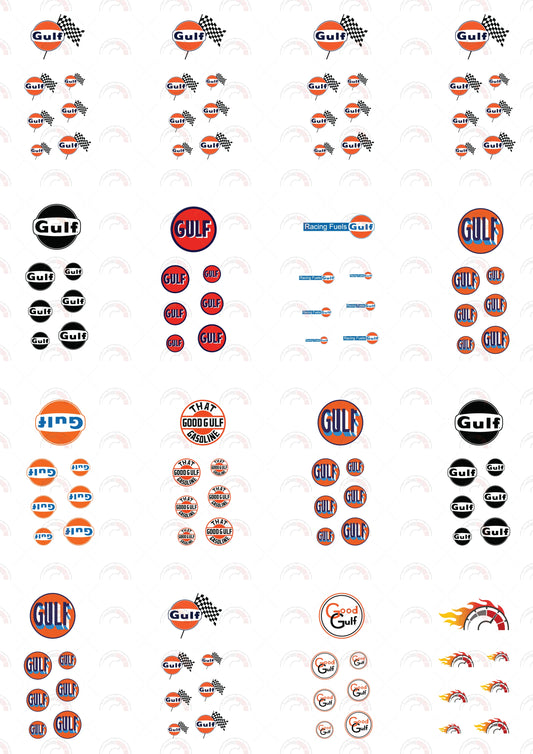 Gulf Racing Toy Car Sticker