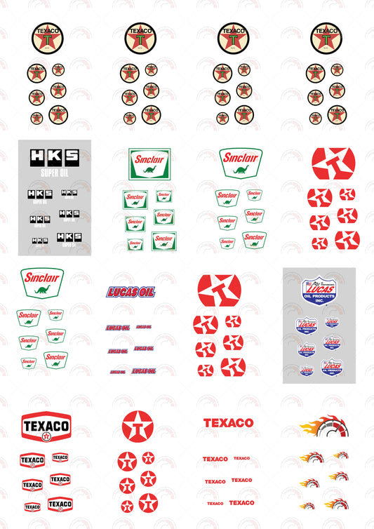 Texaco Toy Car Sticker Design