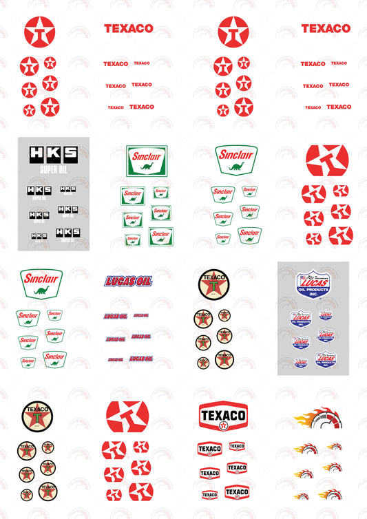 Texaco Red Black Toy Car Sticker