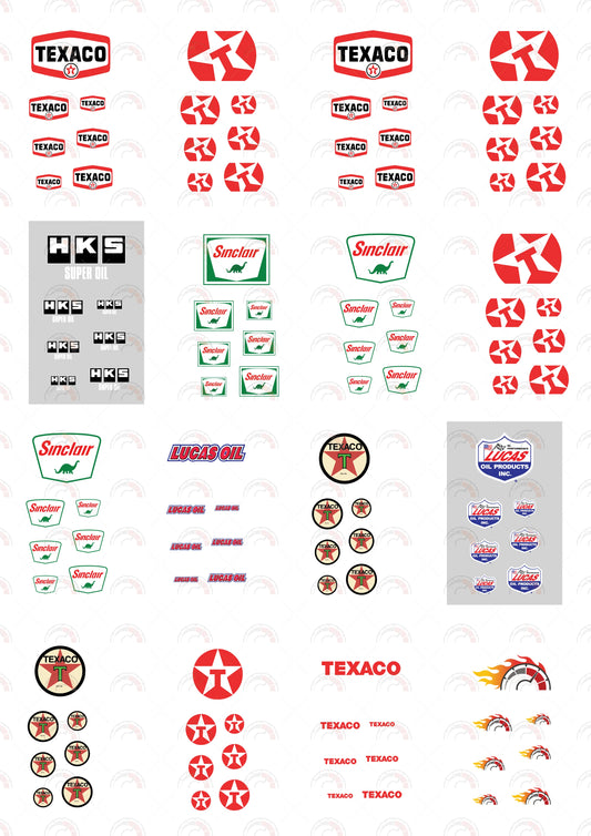 Texaco Red Black Car Decals