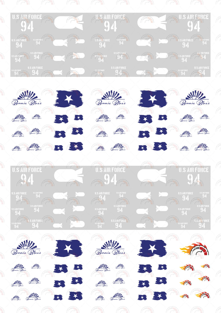 US Air Force Toy Car Sticker Design