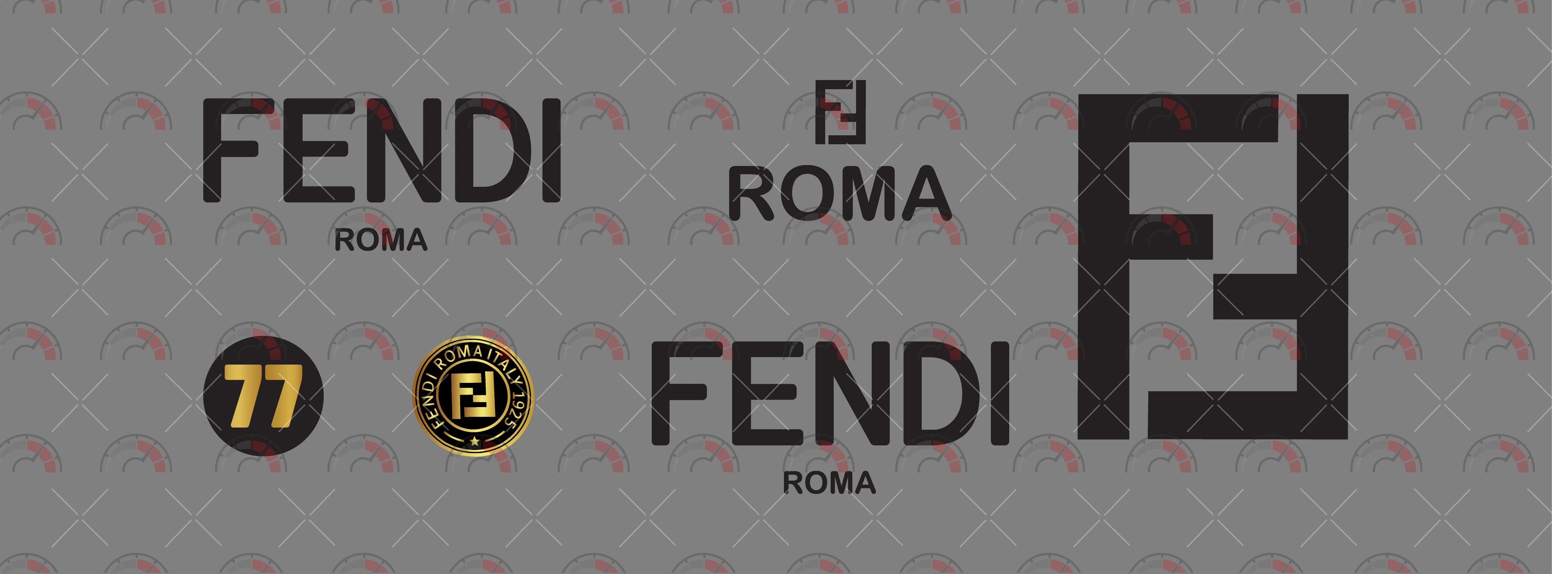 Fendi Black Play Vehicle Decals