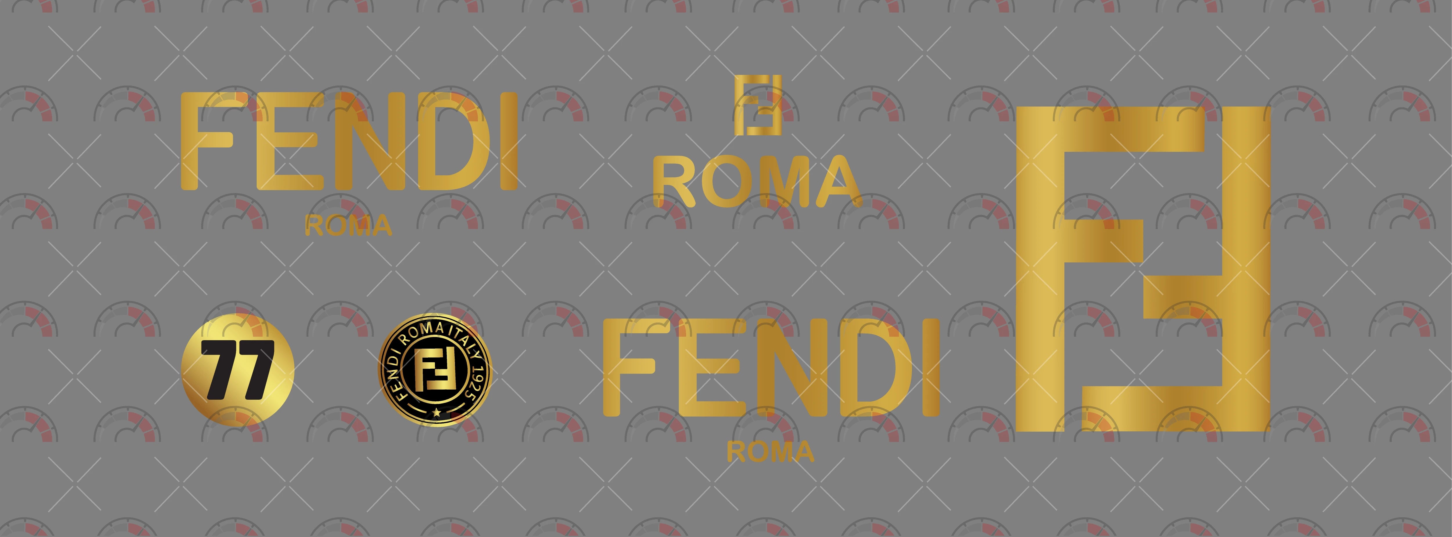 Fendi Gold Play Vehicle Decals