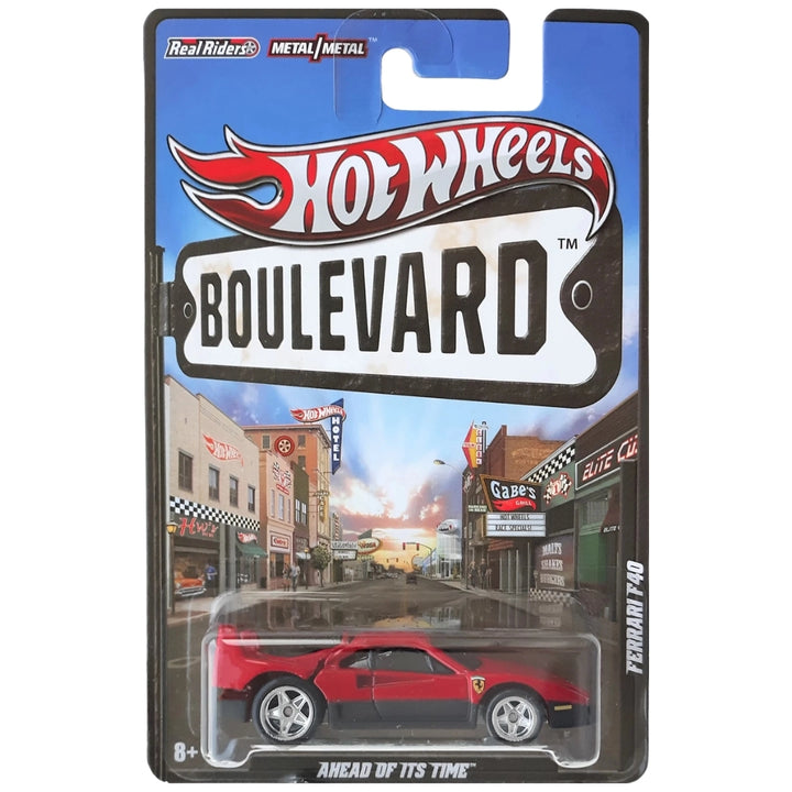 Hot Wheels 1:64 Ferrari F40 Red Top & Matte Black Lower