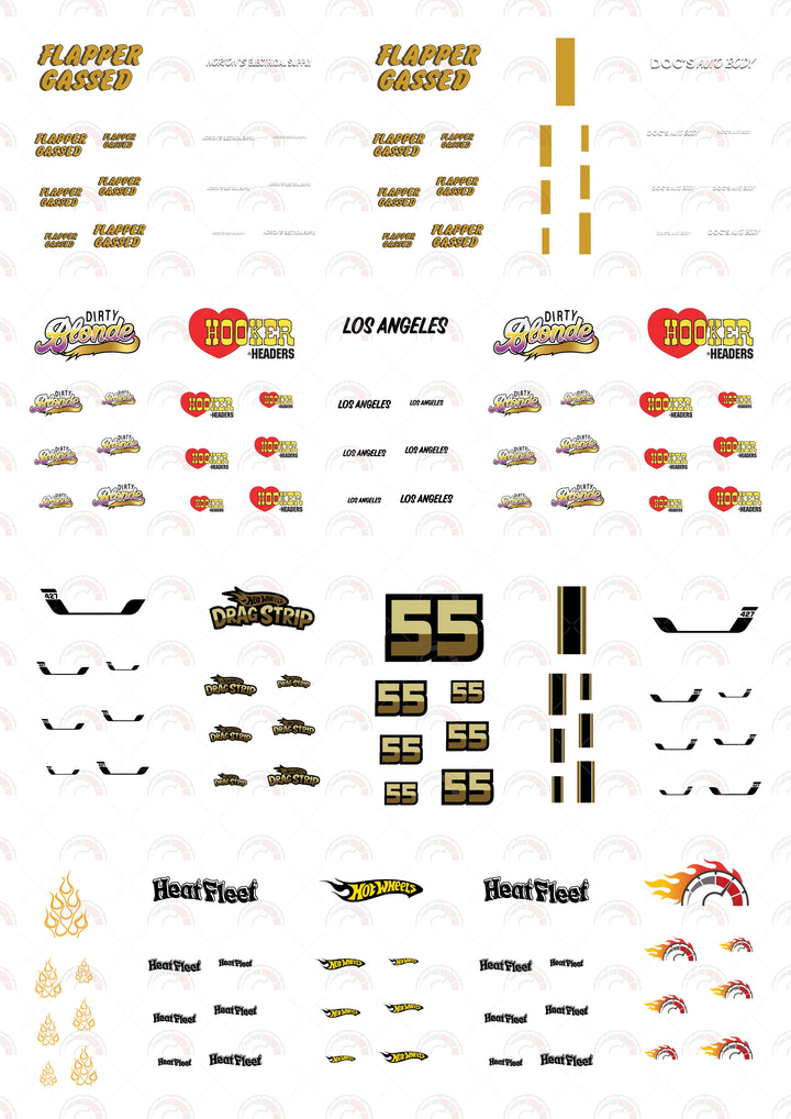 Flapper Gassed Toy Vehicle Decals