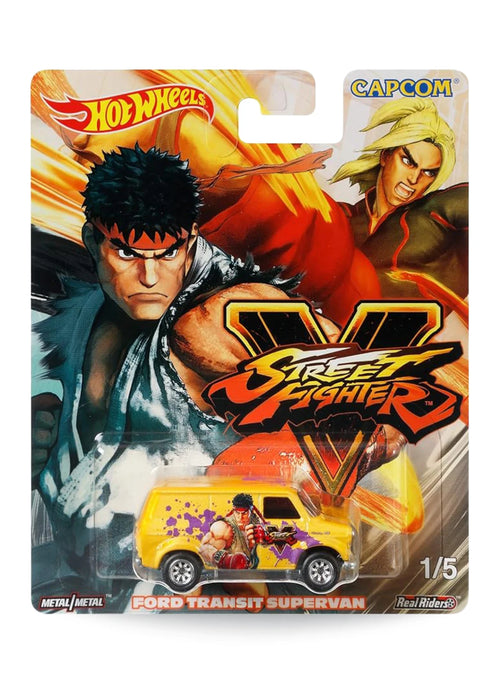 Hot Wheels Pop Culture 2018 Street Fighter V Ford Transit SuperVan 1:64 – Yellow