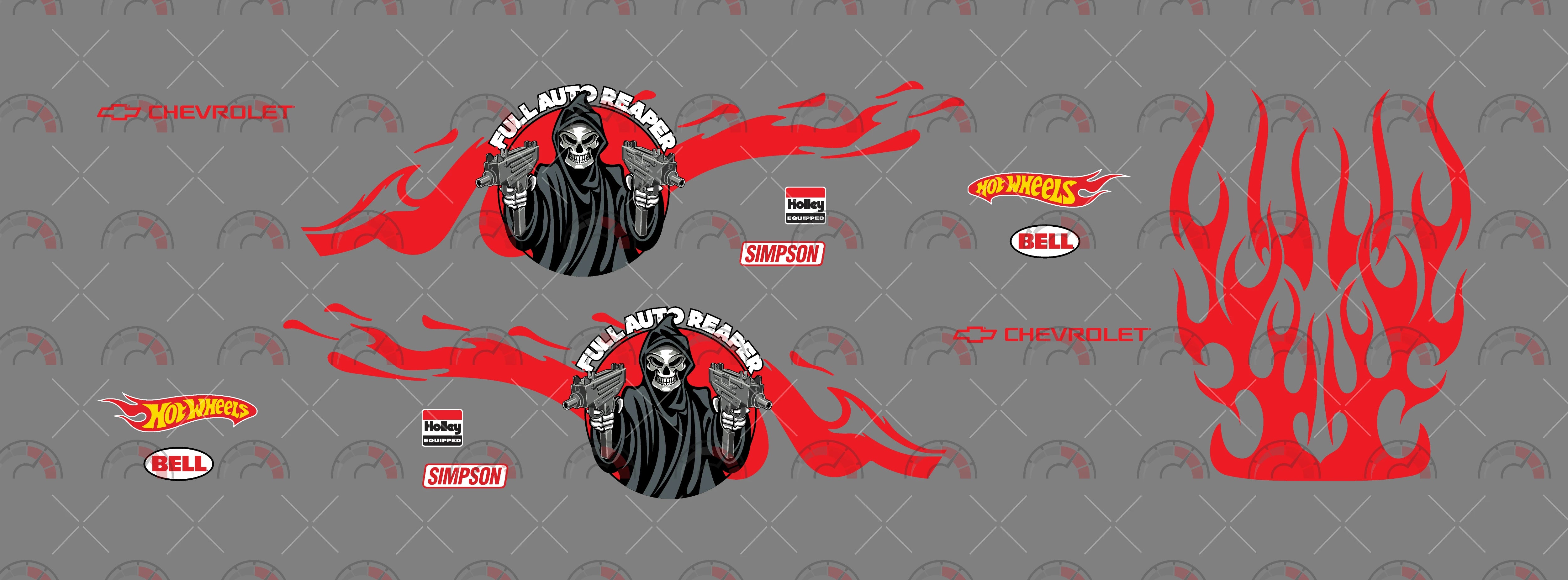 Full Auto Reaper Toy Vehicle Decals – Diecast Car Sales