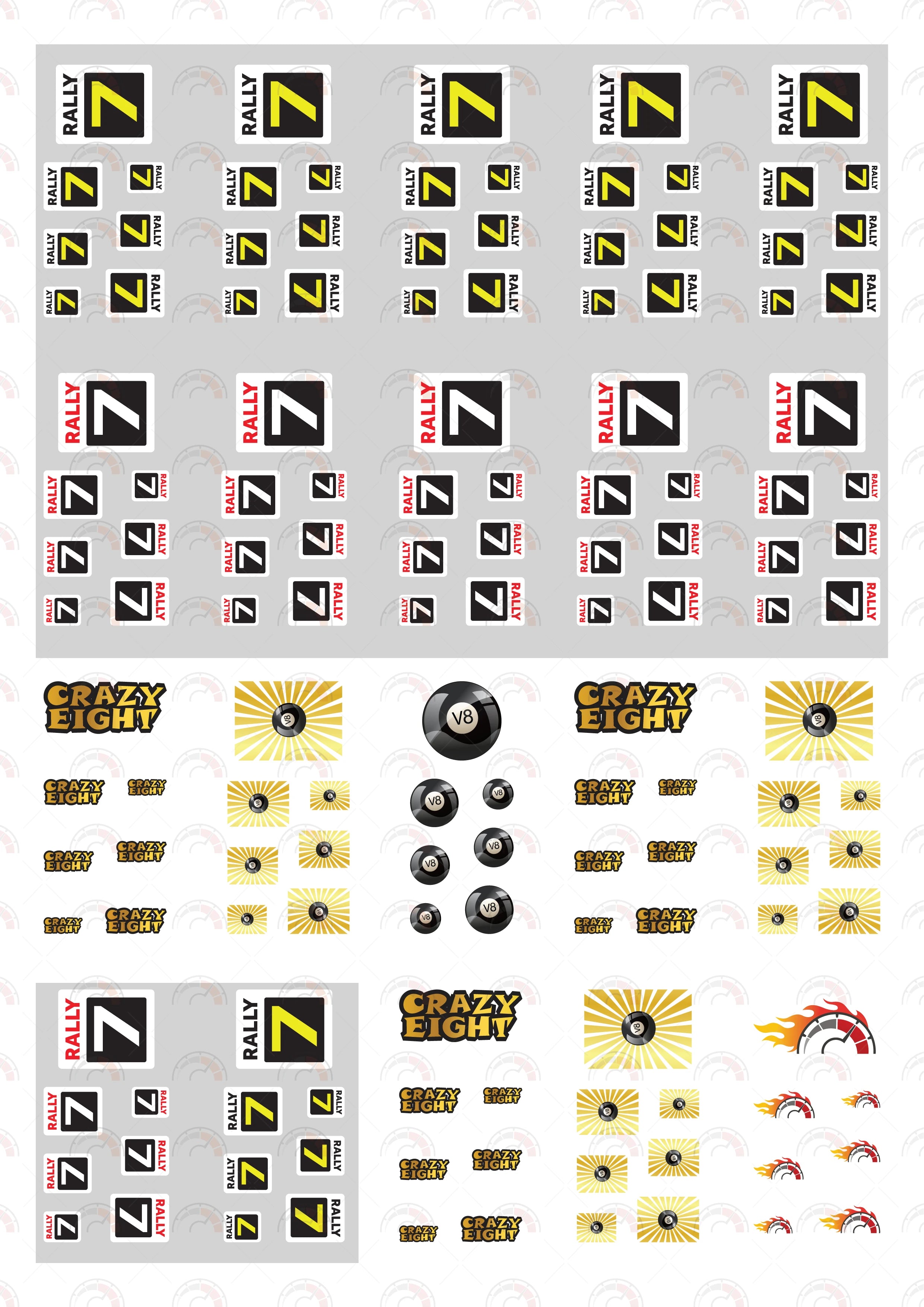 Rally 07 02 model Car Decals Sheet – Diecast Car Sales