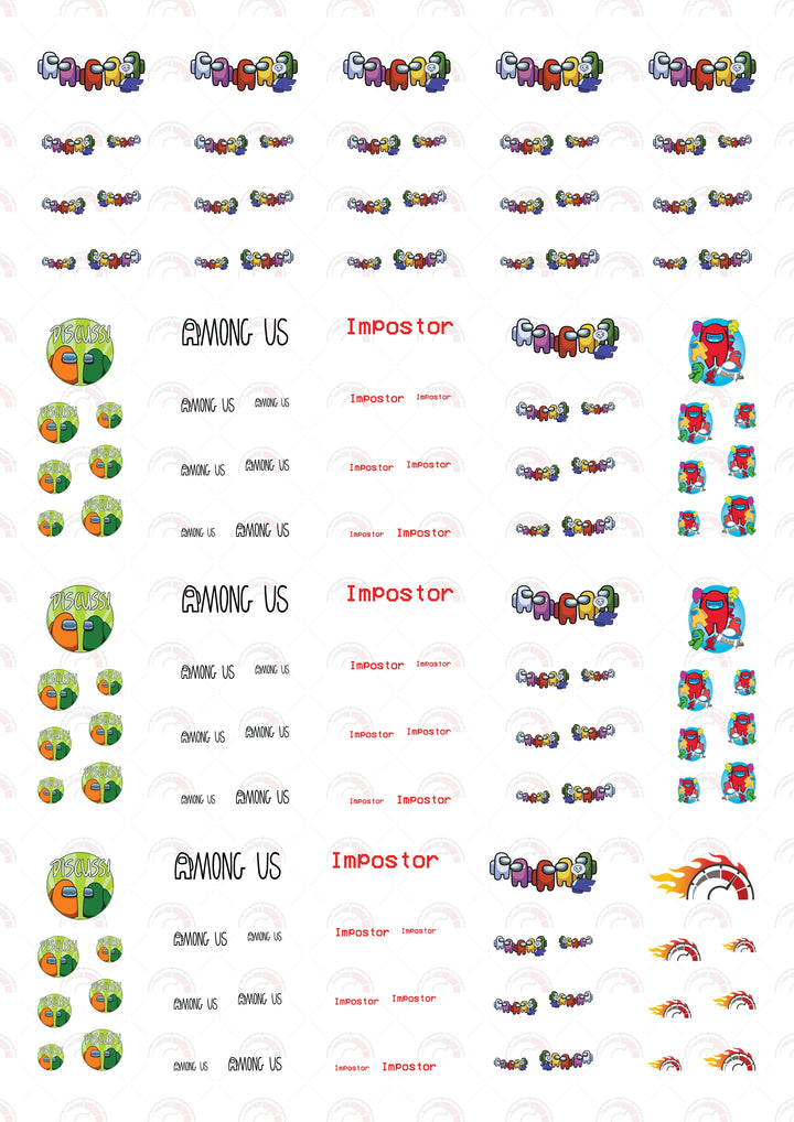 Among Us Play Vehicle Decals sheet