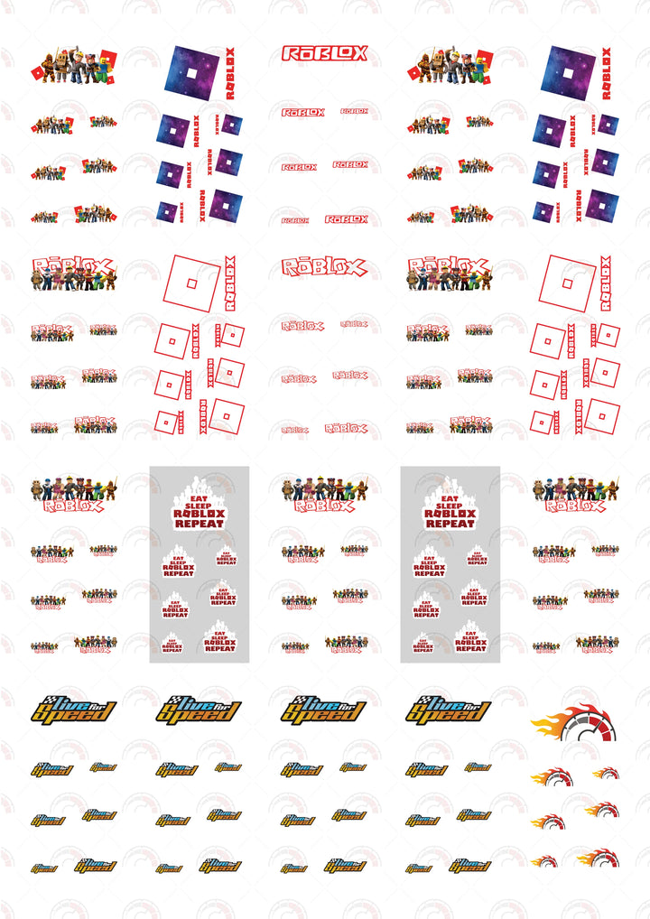 Roblox 01 Toy car Decals sheet