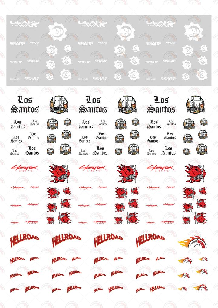 Gears of War Toy Vehicle Decals