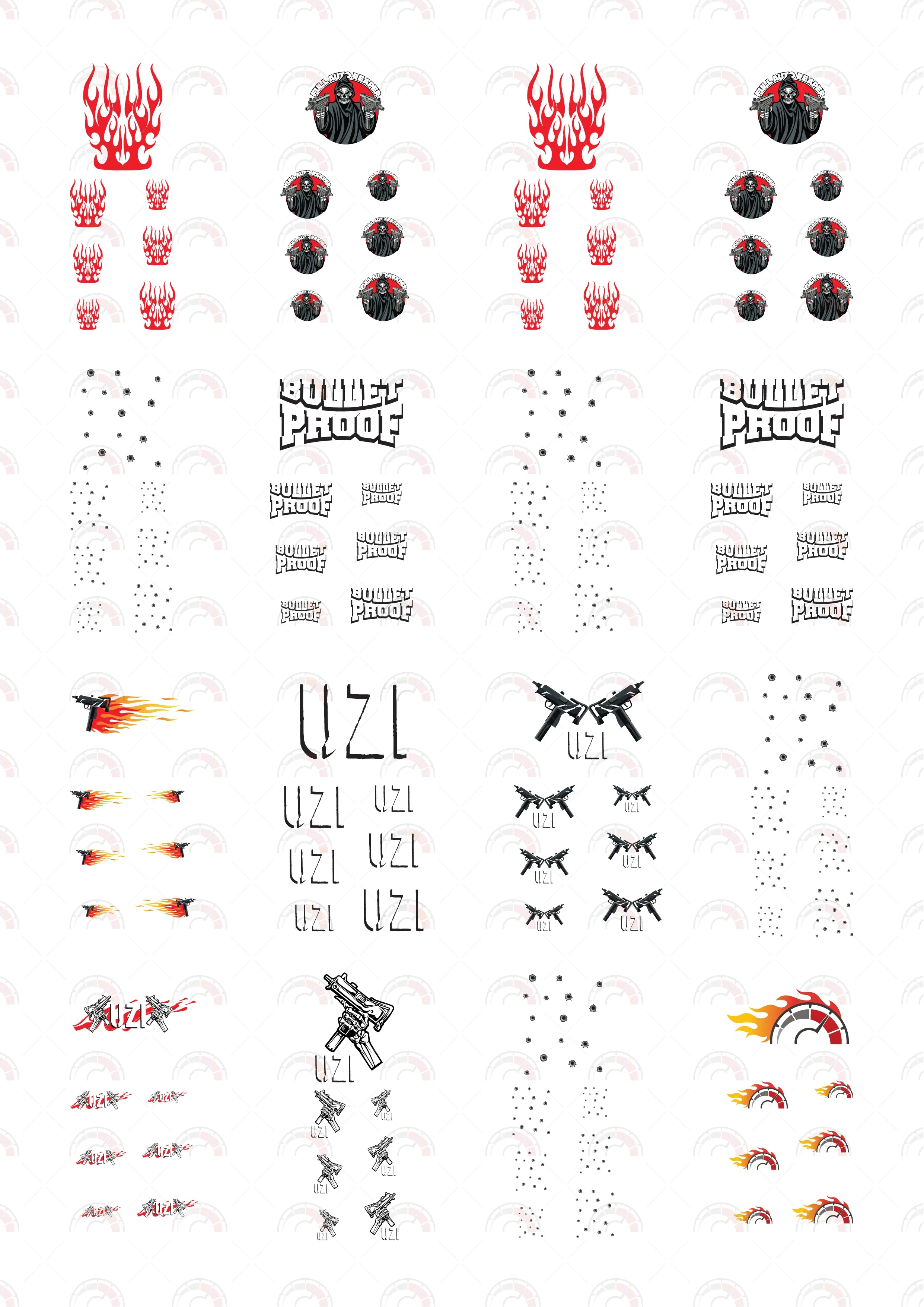 Full Auto Reaper Car Decals – Diecast Car Sales