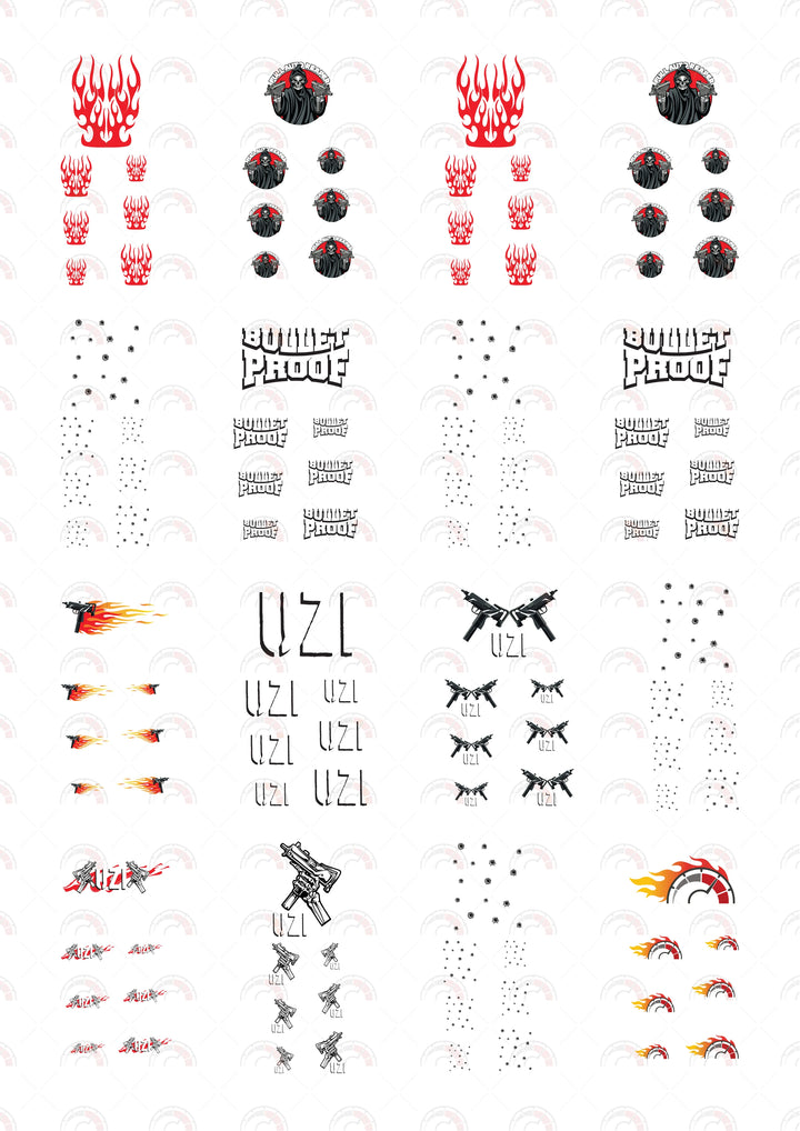 Full Auto Reaper Car Decals